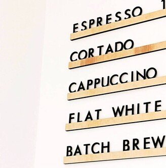 Letter Board For Wall, Menu Restaurant, Coffee Shop, Ledge Set, Letters, Floating Letter Shelf