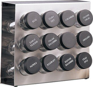 Stainless Steel 12 Bottle Spice Rack