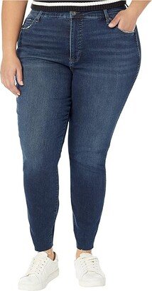 Plus Size Donna High Rise-Fab Ab-Ankle Skinny-Raw Hem in Whimsical (Whimsical) Women's Jeans