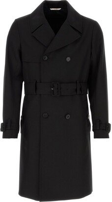 Double-Breasted Belted Coat