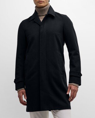 Men's Wool-Cashmere Solid Topcoat