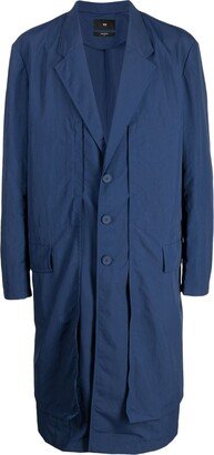 CR NYL single-breasted overcoat