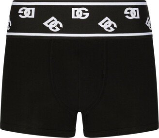 Logo-Waistband Cotton Boxer Briefs