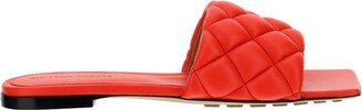 Quilted Open Toe Flat Sandals