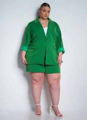 Rebdolls Women's Oversized Blazer - Green - 5X