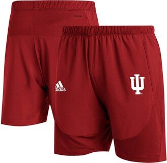 Men's Crimson Indiana Hoosiers 2021 Sideline Aeroready Training Shorts