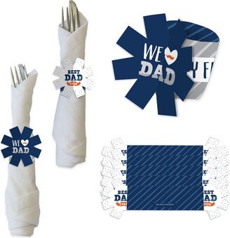 Big Dot Of Happiness Happy Father's Day We Love Dad Party Paper Napkin Holder Napkin Rings Set of 24