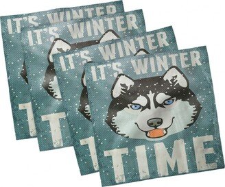 Alaskan Malamute Set of 4 Napkins, 12