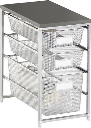 Cabinet-Sized Mesh Bath Storage Platinum & Grey