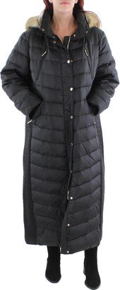 Plus Womens Quilted Long Maxi Coat