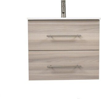 Volpa USA Napa 24-inch Ash Grey Wall-Mounted Floating Bathroom Vanity Set