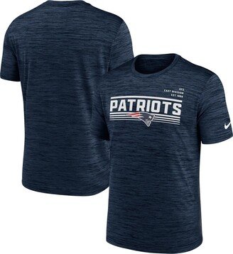 Men's Navy New England Patriots Yardline Velocity Performance T-shirt