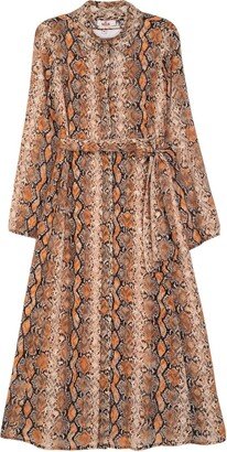 Niza Dress Midi Shirt With Printed Lining