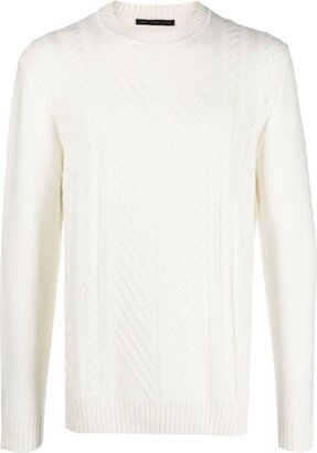 Long-Sleeve Cable-Knit Jumper