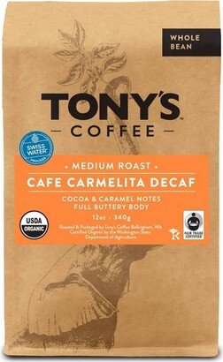 Tony's Coffee Carmelita Decaf Whole Bean Medium Roast Coffee - 12oz