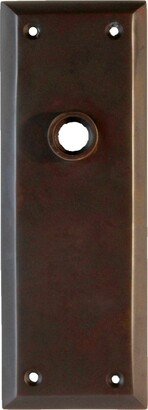 Bronze Rectangular Smooth Door Back Plate Pair