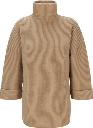 Turtleneck Ribbed Sweater