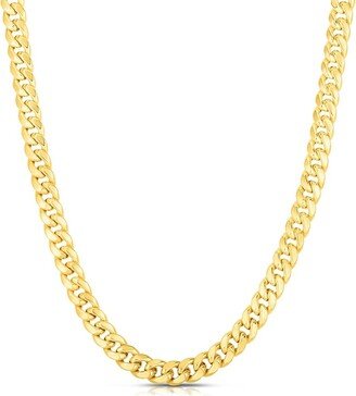 14K Over Italian Silver Miami Cuban Chain Necklace