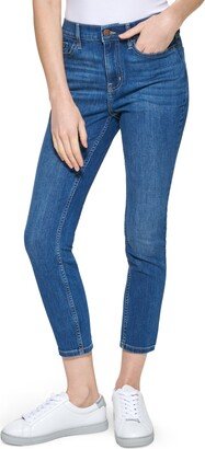 High Waist Ankle Skinny Jeans-AB