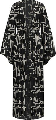 Sirene Abstract Print Lightweight Long Jacket