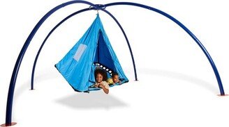 5-Foot Sky Pod Platform Swing for Kids with Removable UV-Protected Cover and Sky Dome Arched Stand