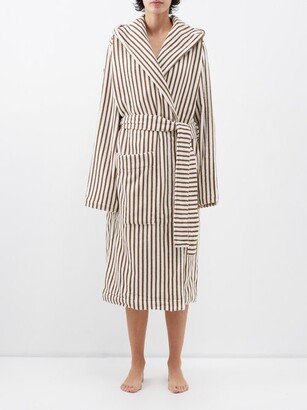 Striped Cotton-terry Bathrobe-AA