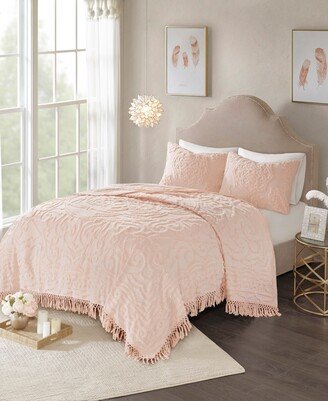 Laetitia Medallion Fringe 3-Pc. Quilt Set, Full/Queen