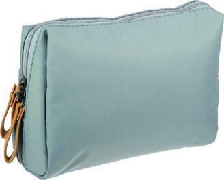 Unique Bargains Women's Portable Large Travel Makeup Bag 1 Pc Light Blue Beige