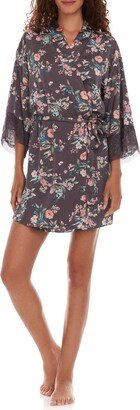 Andrea Floral Lace Trim Robe