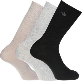 Docker Men' Sock & Hoiery - 3-Pack Athletic, Workout & Dre Crew Sock for Men, Black/Tan Multi