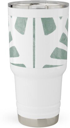 Travel Mugs: Laguna - Green Travel Tumbler, 30Oz, Green