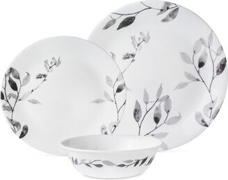 Boutique Misty Leaves 12-Piece Dinnerware Set