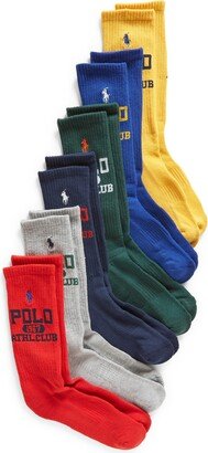 Assorted 6-Pack Rib Crew Socks