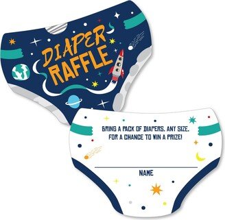 Big Dot Of Happiness Blast Off to Outer Space Rocket Baby Shower Activities Diaper Raffle Game 24 Ct