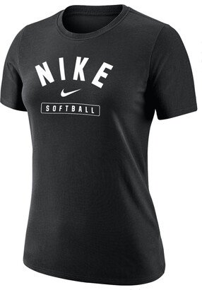 Women's Softball T-Shirt in Black