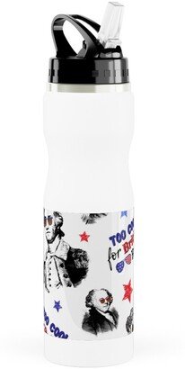 Photo Water Bottles: Too Cool For British Rule Stainless Steel Water Bottle With Straw, 25Oz, With Straw, Multicolor