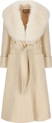 Belted Rolled-Up Cuff Coat