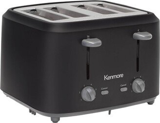 4-Slice Toaster with Dual Controls - Matte Black