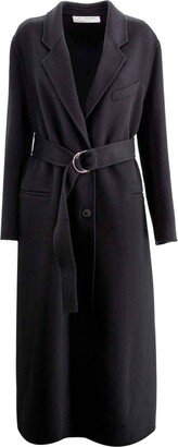 Belted Long-Sleeved Coat-AO