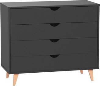 Falkk Minimalist 4-Drawer Dresser - Wooden Cabinet