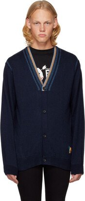 Navy Rib Cardigan-AA