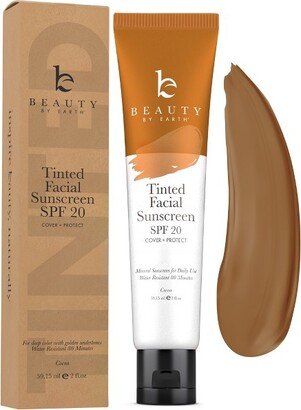 Beauty by Earth Tinted Facial Sunscreen SPF 20 - Cocoa