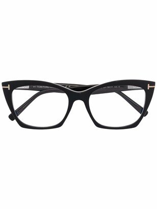 Logo-Plaque Cat-Eye Glasses-AA