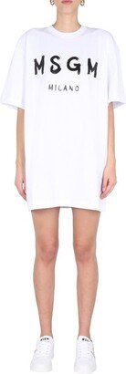 Logo Printed Crewneck T-Shirt Dress