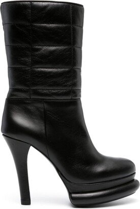 120mm Quilted-Panel Platform Boots