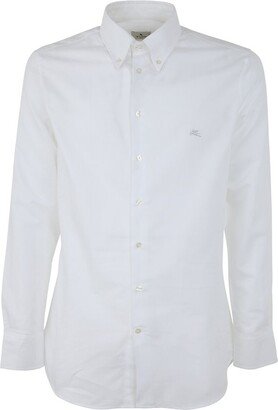 Logo Embroidered Long-Sleeved Shirt-AL