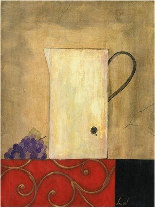 Pablo Esteban White Jug Next to Fruit 2 Canvas Art - 36.5 x 48