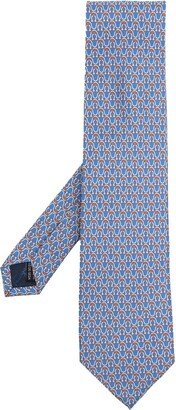 Gancini-print silk tie-AD