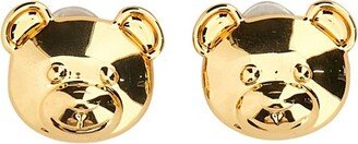 Teddy Bear Engraved Clip-On Earrings