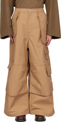 Brown Layered Cargo Pants